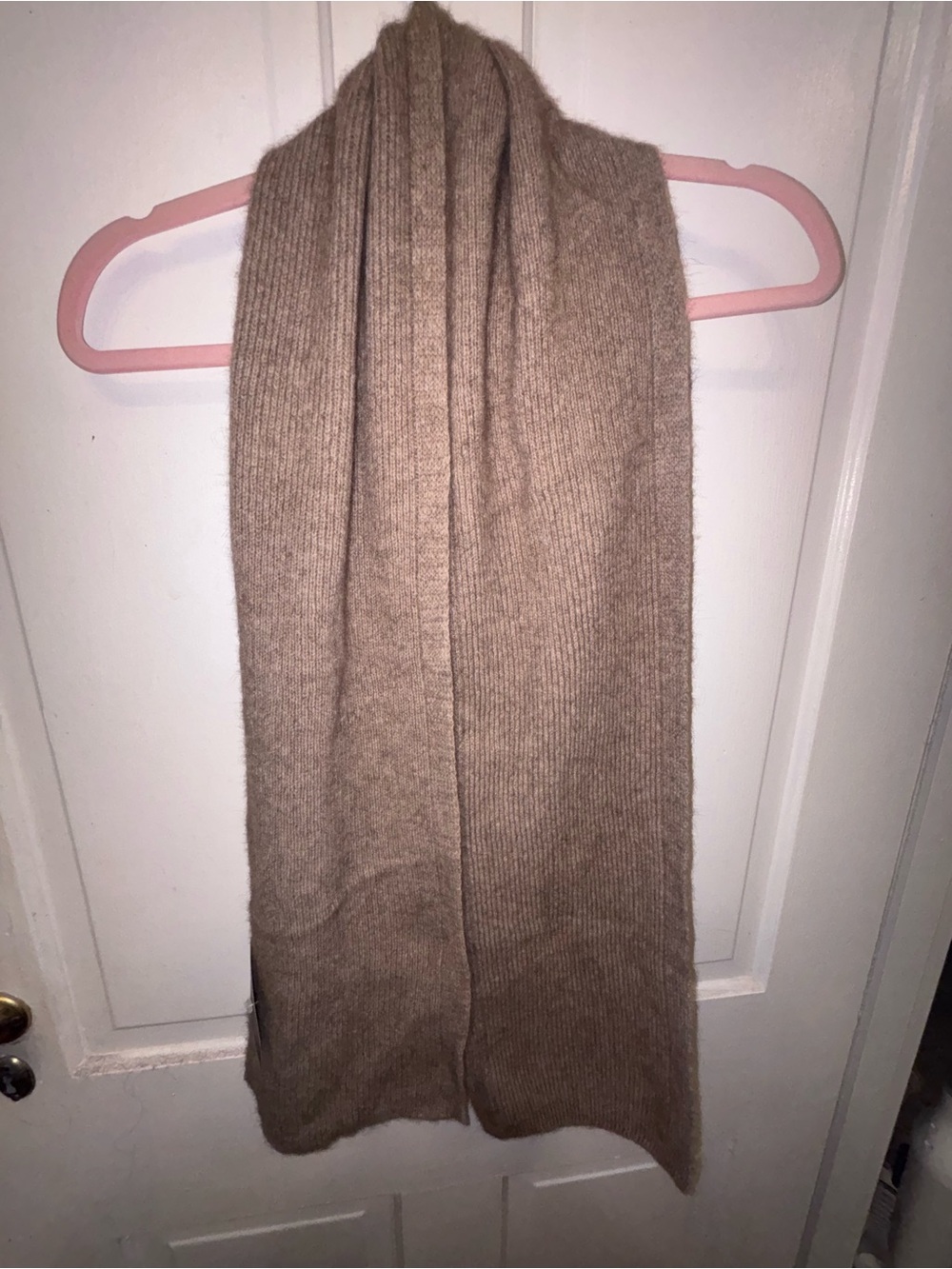 Taupe Mureno and Silk  Scarf, great for windy weather